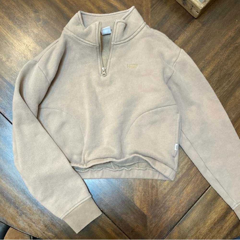 Vans Tan Quarter-Zip Sweatshirt